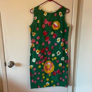 Vintage floral mini dress, tagged size 10, Fit more a size 6 petite